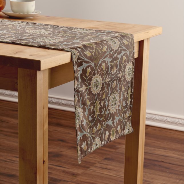 William Morris Little Flower Carpet Short Table Runner (In Situ)