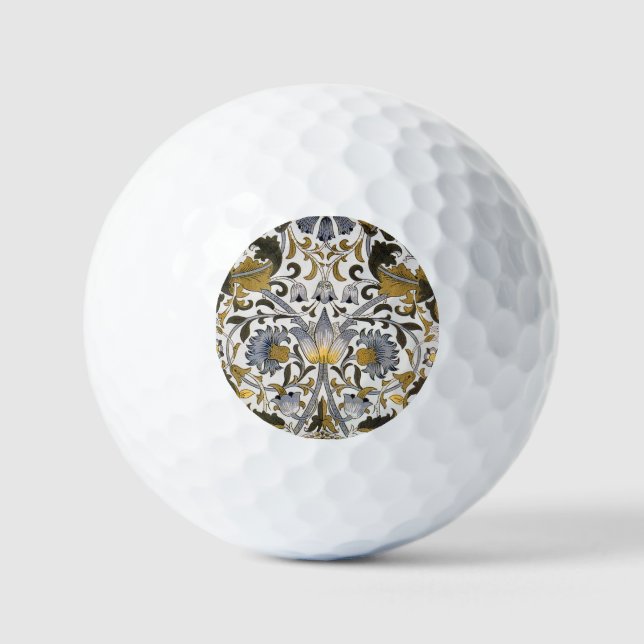 William Morris Lodden floral flower Golf Balls (Front)