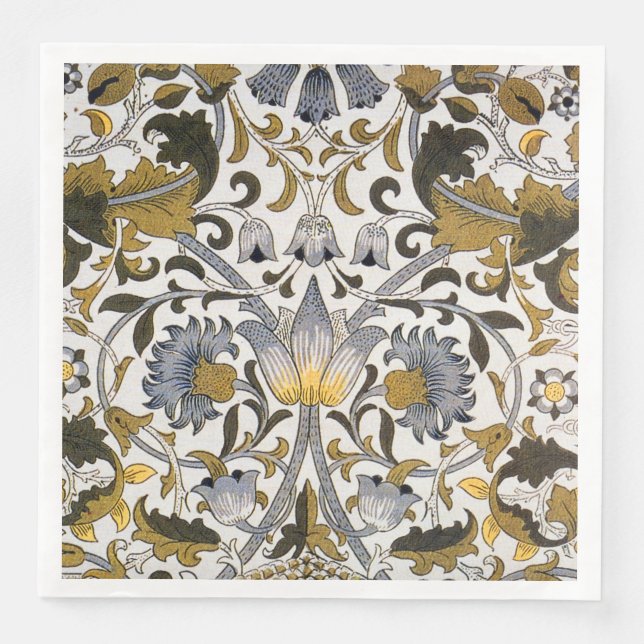 William Morris Lodden floral flower Napkin (Front)