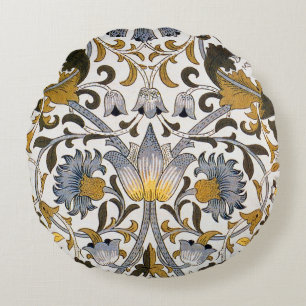 William Morris Lodden floral flower Round Cushion