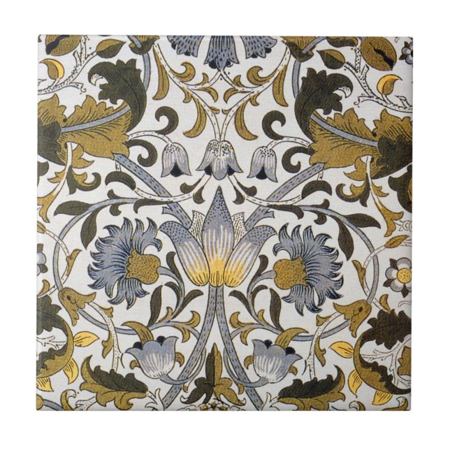 William Morris Lodden floral flower Tile (Front)