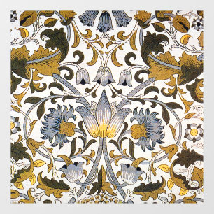 William Morris Lodden Floral Pattern: Blue Gold 