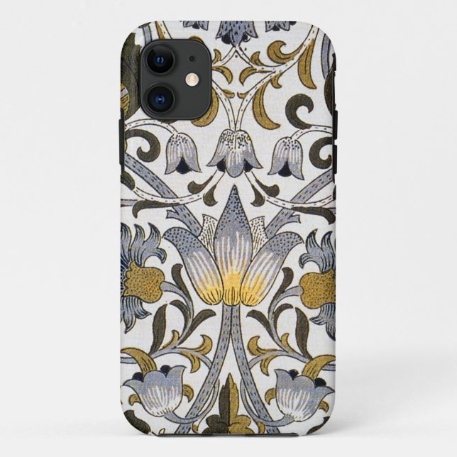 William Morris Lodden Floral Pattern: Blue Gold  Case-Mate iPhone Case (Back)
