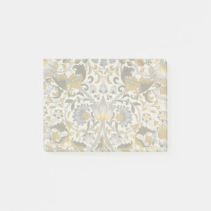William Morris Lodden Floral Pattern: Blue Gold Post-it Notes