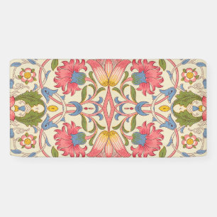 William Morris Lodden Floral Pattern Pastel  Banner