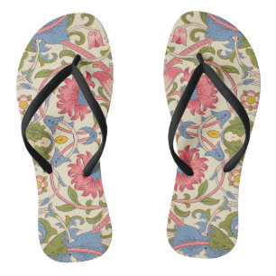 William Morris Lodden Floral Pattern Pastel Jandals