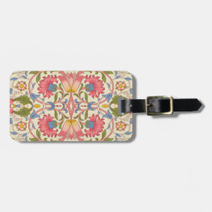 William Morris Lodden Floral Pattern Pastel Luggage Tag