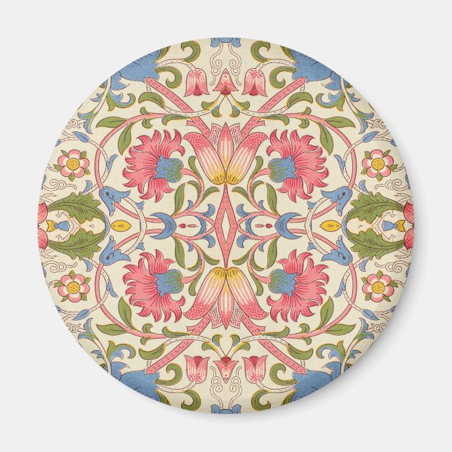 William Morris Lodden Floral Pattern Pastel  Magnet (Front)