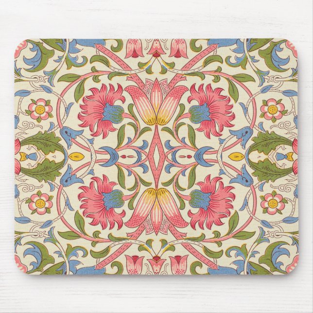 William Morris Lodden Floral Pattern Pastel  Mouse Pad (Front)