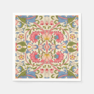 William Morris Lodden Floral Pattern Pastel  Napkin