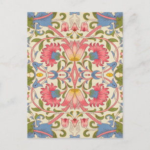 William Morris Lodden Floral Pattern Pastel  Postcard
