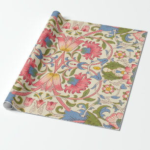 William Morris Lodden Floral Pattern Pastel  Wrapping Paper