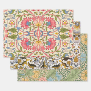 William Morris Lodden Floral Pattern Pastel  Wrapping Paper Sheet