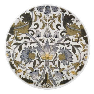 William * Morris  Lodden Grey Gold Ceramic Knob