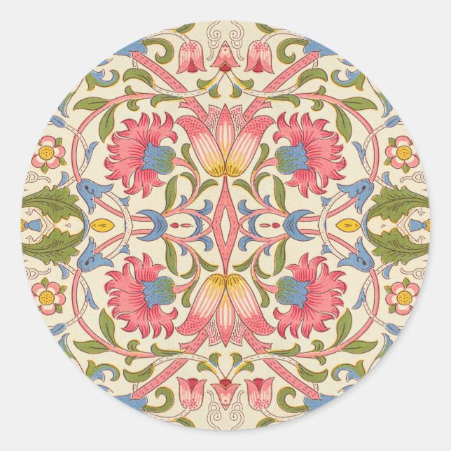 William Morris Lodden Spring Wallpaper Art  Classic Round Sticker (Front)