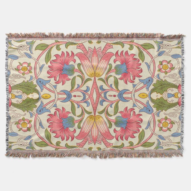 William Morris Lodden Spring Wallpaper Art  Throw Blanket (Front)
