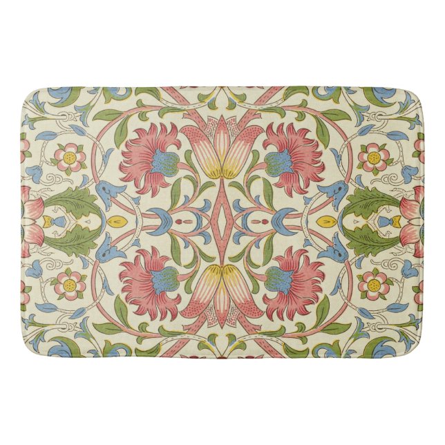 William Morris Loddon Blossom Floral Patterns Bath Mat (Front)