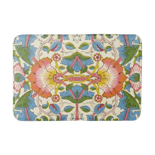 William Morris Loddon Blossom Floral Patterns Bath Mat (Front)