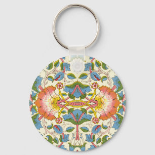 William Morris Loddon Blossom Floral Patterns Key Ring