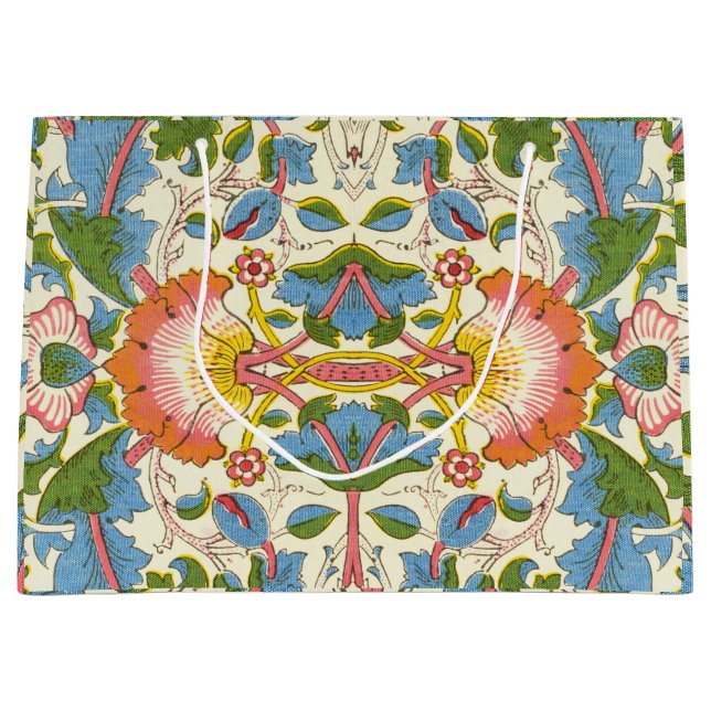 William Morris Loddon Blossom Floral Patterns Large Gift Bag (Front)