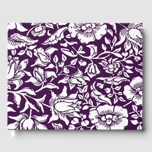 William Morris Mallow Floral Vintage Design Guest Book