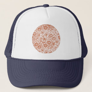 William Morris Mallow Floral Wallpaper Design Trucker Hat