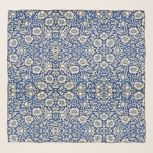 William Morris Mallow Flowers Floral Blue White