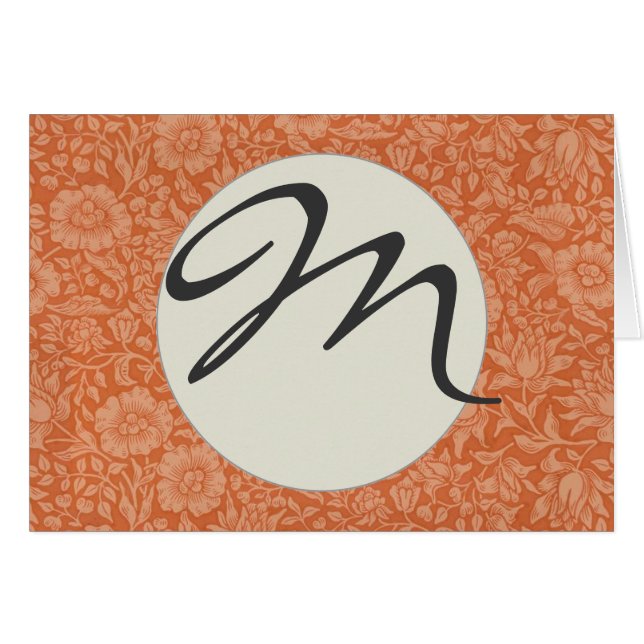 William Morris Mallow Pattern: Terracotta Floral (Front Horizontal)