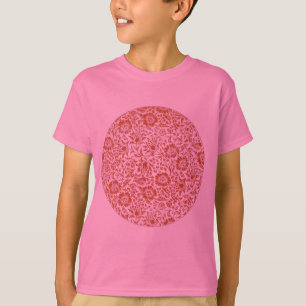 William Morris Mallow Pattern: Terracotta Floral T-Shirt