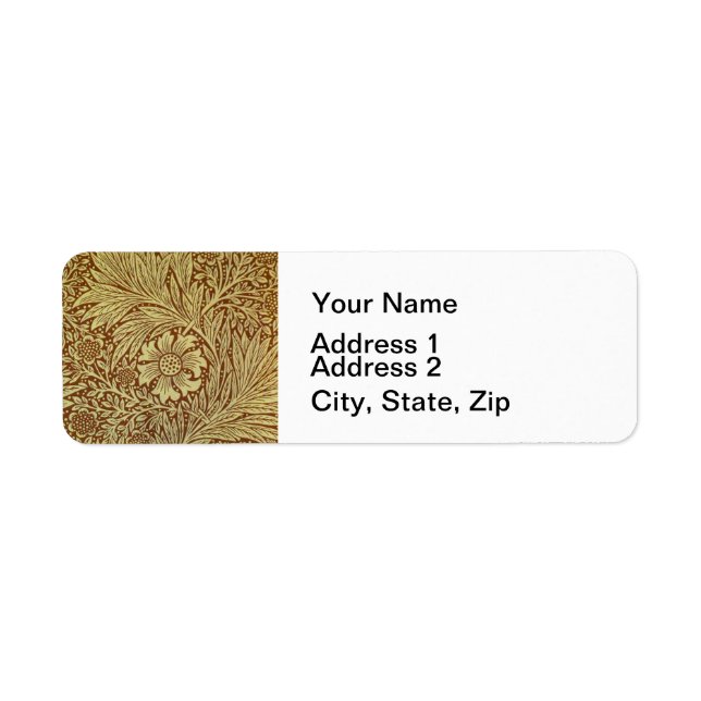 William Morris Marigold Antique Flower Pattern (Front)