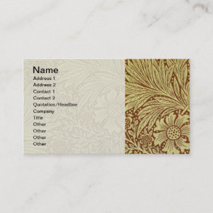 William Morris Marigold Antique Flower Pattern Business Card
