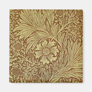 William Morris Marigold Antique Flower Pattern Magnet