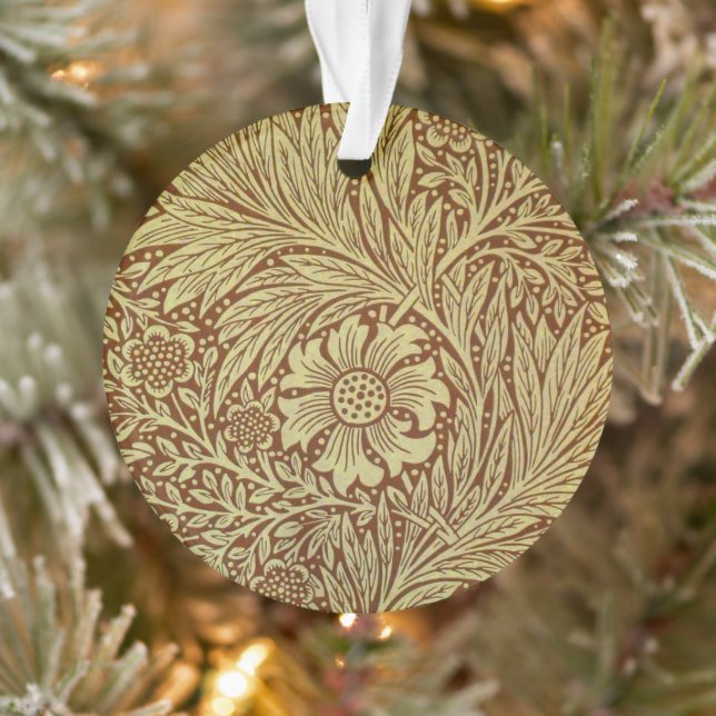 William Morris Marigold Antique Flower Pattern Ornament (Tree)