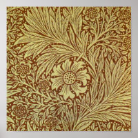 William Morris Marigold Antique Flower Pattern