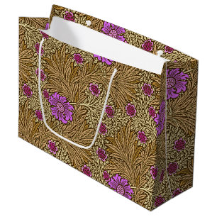William Morris Marigold, Brown, Beige and Violet Large Gift Bag