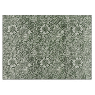 William Morris Marigold Green Floral Art Print Cutting Board