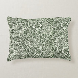 William Morris Marigold Green Floral Art Print Decorative Cushion