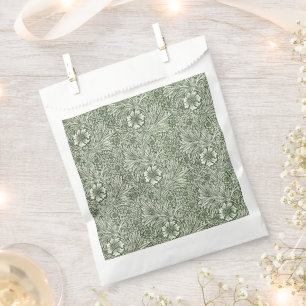 William Morris Marigold Green Floral Art Print Favour Bags