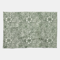 William Morris Marigold Green Floral Art Print