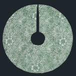 william morris marigold green floral flower brushed polyester tree skirt<br><div class="desc">William Morris designed the Marigold textile pattern in 1875. The pattern features a floral marigold flower art design in green,  showcasing beautiful marigold flowers.</div>