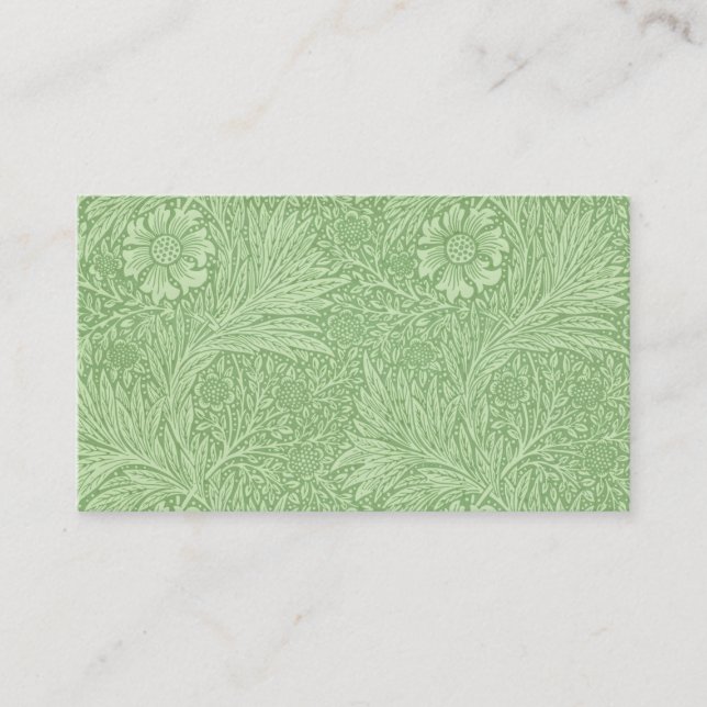 William Morris Marigold (Green) Pattern Business Card (Front)