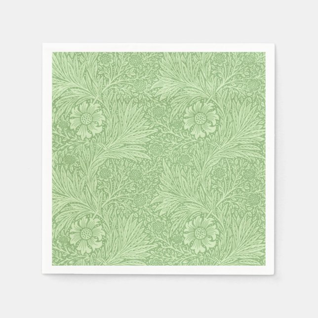 William Morris Marigold (Green) Pattern Napkin (Front)