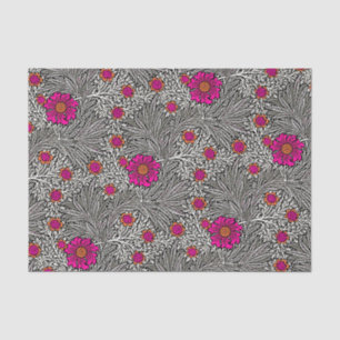 William Morris Marigold, Grey / Grey, and White Tissue Paper