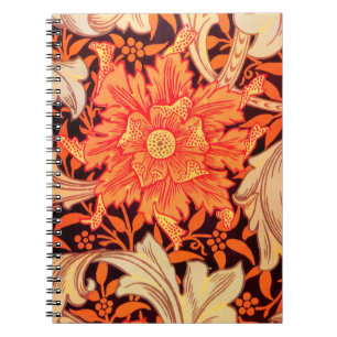 William Morris Marigold Vintage Floral Spiral Notebook