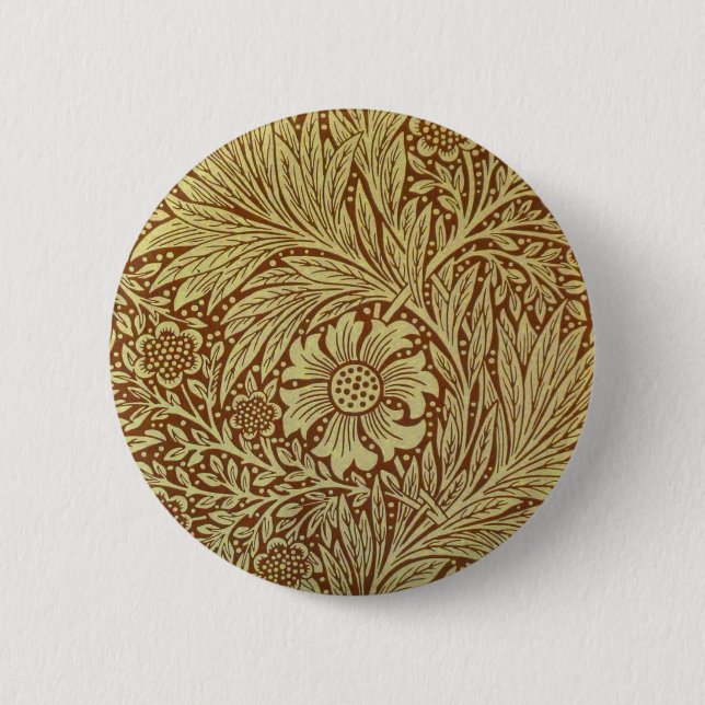 William Morris Marigold Wallpaper 6 Cm Round Badge (Front)