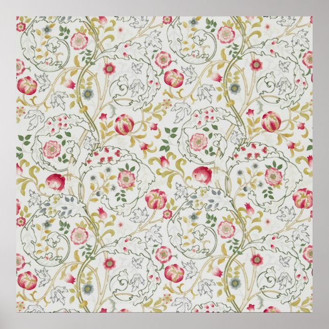 William Morris - Mary Isabel Embroidery Design Poster (Front)