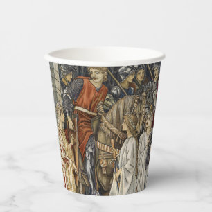 William Morris Mediaeval Knights Tapestry Design Paper Cups