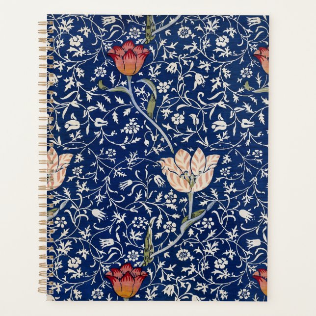 William Morris Medway Blue Floral Planner (Front)