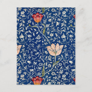 William Morris Medway Blue Floral  Postcard
