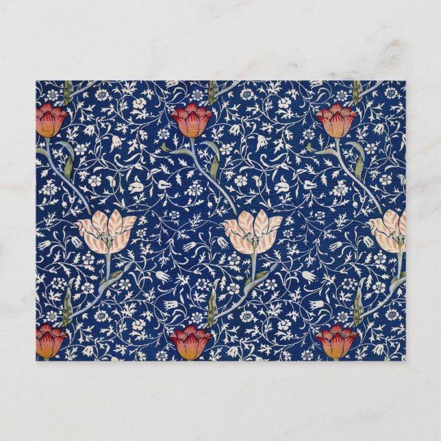 William Morris Medway Blue Floral Postcard (Front)